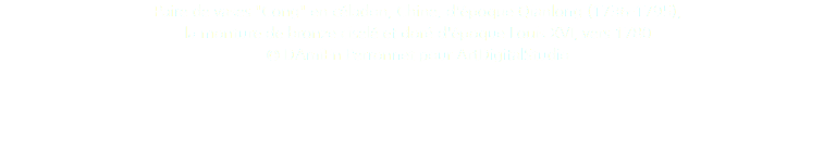 Paire de vases "Cong" en céladon, Chine, d'époque Qianlong (1736-1795), la monture de bronze ciselé et doré d'époque Louis XVI, vers 1780 © DAmiEn Perronnet pour ArtDigitalStudio 