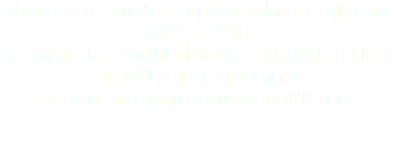 Vase en porcelaine bleue et bronze doré de style Louis XVI, vers 1820 A GILT-BRONZE MOUNTED PORCELAIN VASE, FRENCH RESTAURATION, CIRCA 1820 © DAmiEn Perronnet pour ArtDigitalStudio 